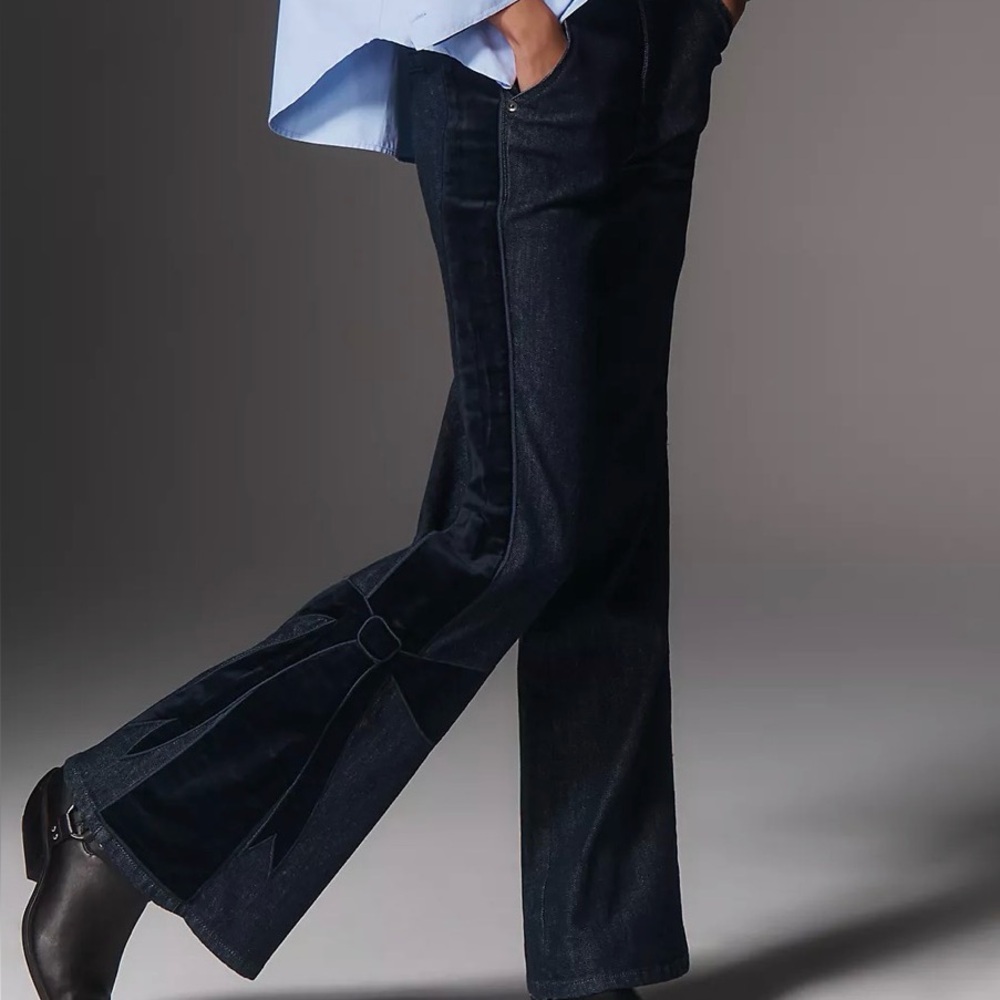 NWT Maeve Anthropologie | Dark Blue Flared Size 10